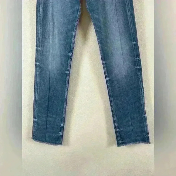 EB Denim Straight Leg Button Fly Blue Jeans - Picture 4 of 14